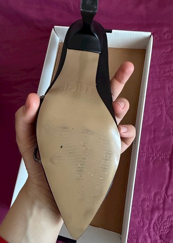 İnci Abiye Parlak Siyah Tokalı Stiletto Topuklu Kadın Ayakkabı - Görsel 3