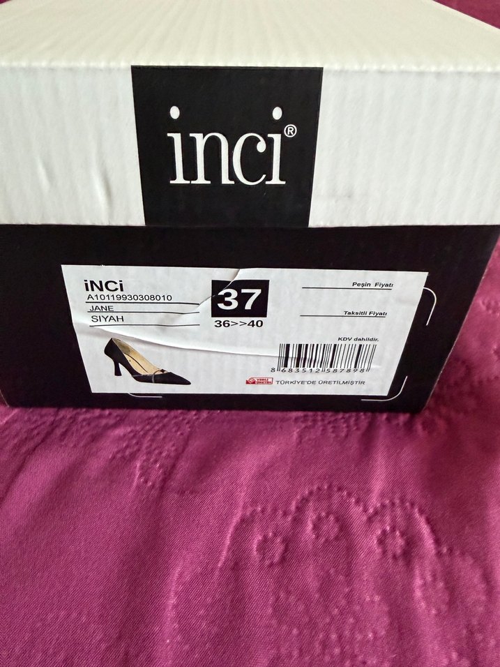 İnci Abiye Parlak Siyah Tokalı Stiletto Topuklu Kadın Ayakkabı - Görsel 5