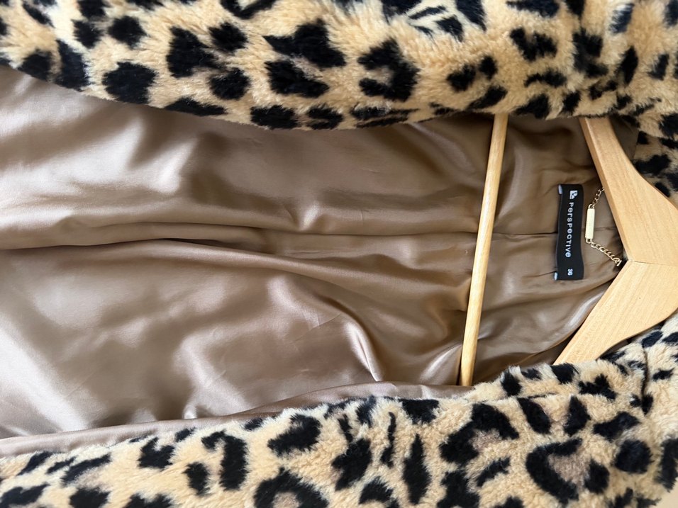 Perspective Leopar Desenli Kadın Kaban - Görsel 2