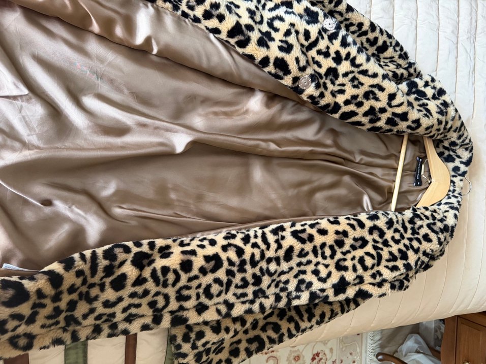 Perspective Leopar Desenli Kadın Kaban - Görsel 3