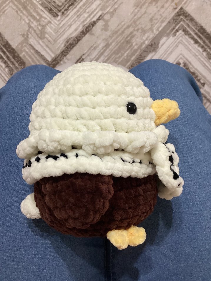 Beşiktaş kartal örgü peluş - Görsel 3