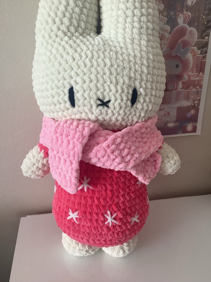 Miffy tavşan örgü peluş - Görsel 2