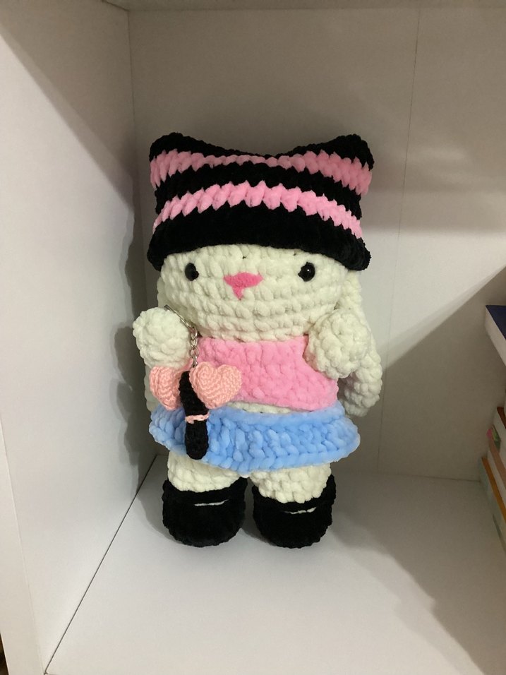 Blackpink tavşan örgü peluş - Görsel 3