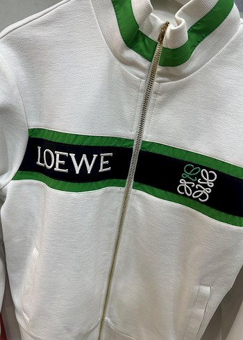 Beyaz LOEWE Fermuarlı Sweatshirt - Görsel 2