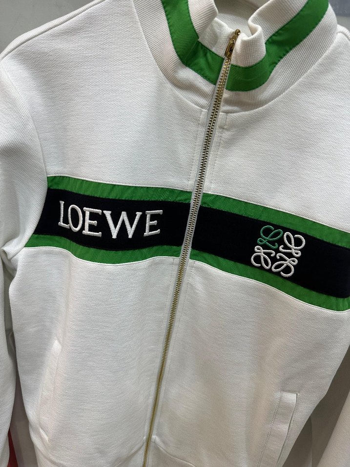 Beyaz LOEWE Fermuarlı Sweatshirt - Görsel 2