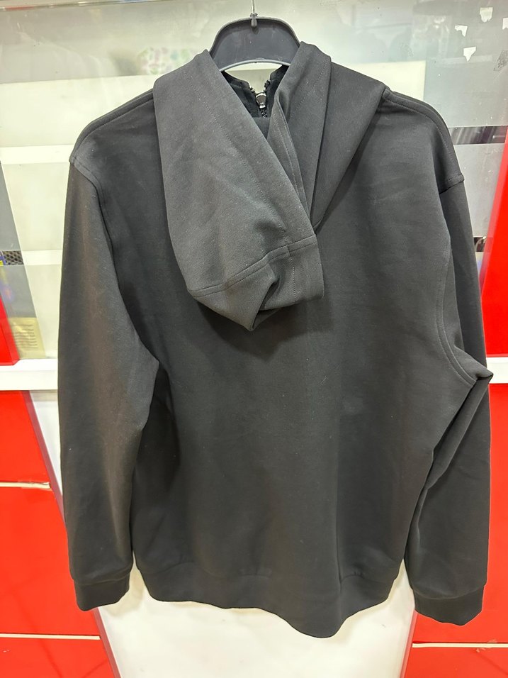 Siyah Fermuarlı Bayan Sweatshirt - Görsel 3