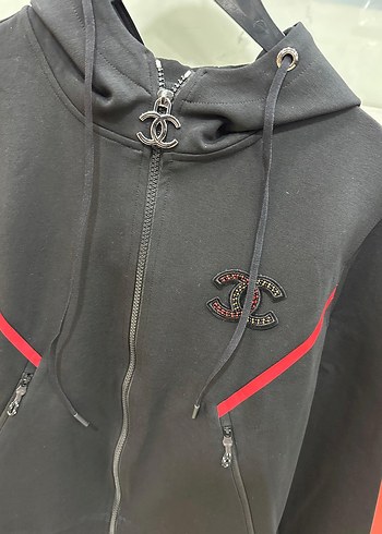 Siyah Fermuarlı Bayan Sweatshirt - Görsel 2