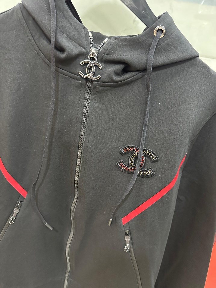 Siyah Fermuarlı Bayan Sweatshirt - Görsel 2