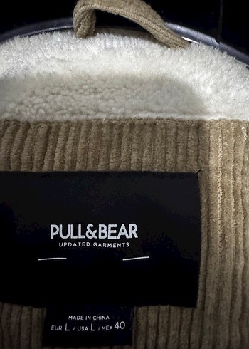 PULL BEAR ERKEK İÇİ YÜNLÜ KADİFE MONT - Görsel 4