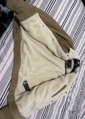 PULL BEAR ERKEK İÇİ YÜNLÜ KADİFE MONT - Görsel 3