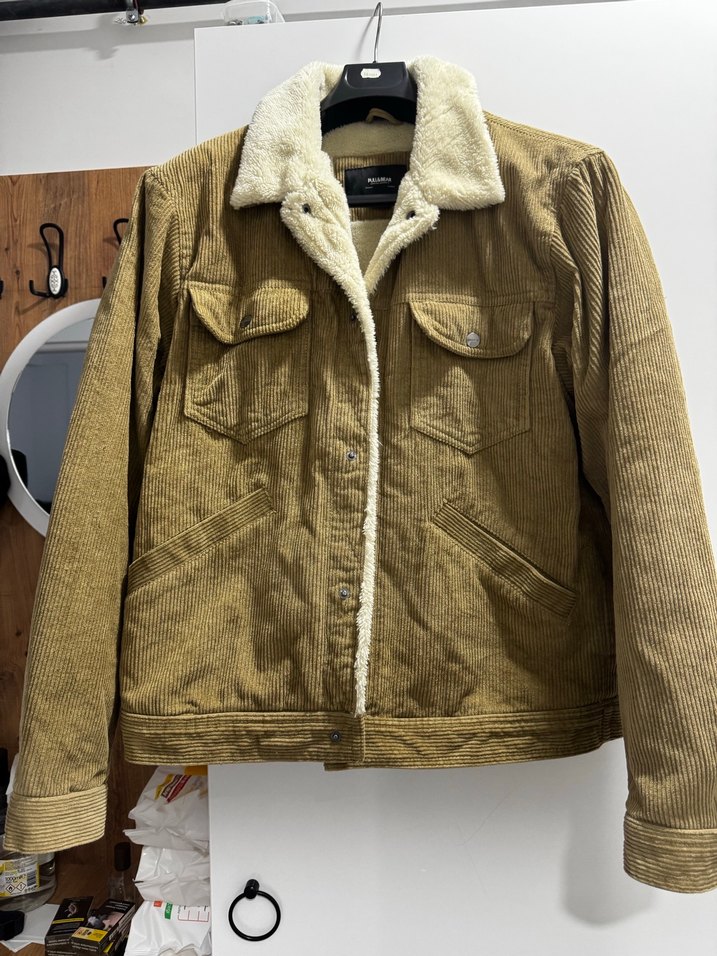 PULL BEAR ERKEK İÇİ YÜNLÜ KADİFE MONT - Görsel 5