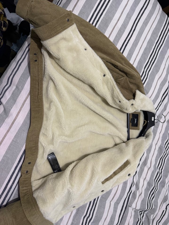 PULL BEAR ERKEK İÇİ YÜNLÜ KADİFE MONT - Görsel 3