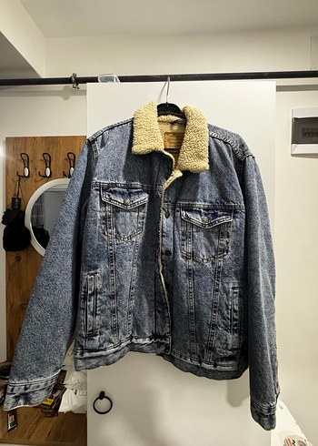 PULL BEAR İÇİ YÜNLÜ ERKEK KOT MONT - Görsel 5