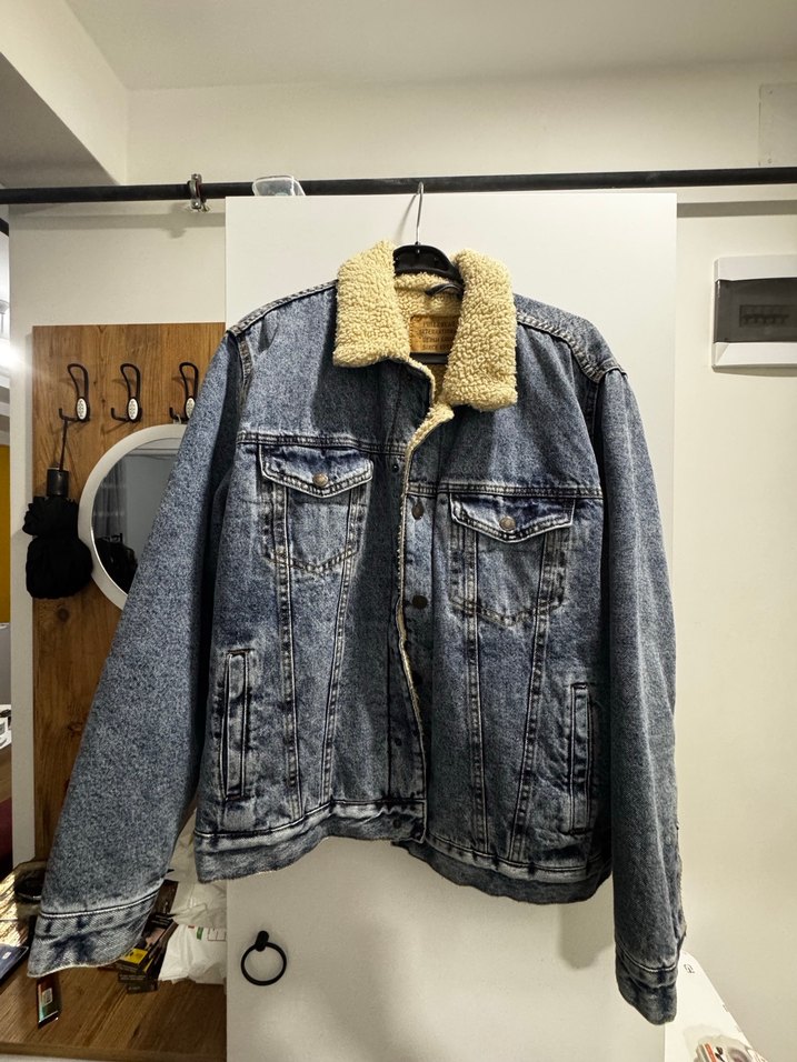 PULL BEAR İÇİ YÜNLÜ ERKEK KOT MONT - Görsel 5