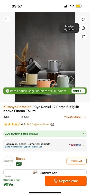 Fincan takımı - Görsel 3