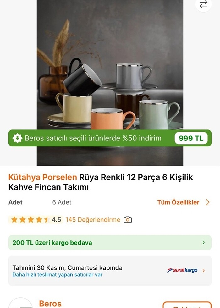 Fincan takımı - Görsel 3