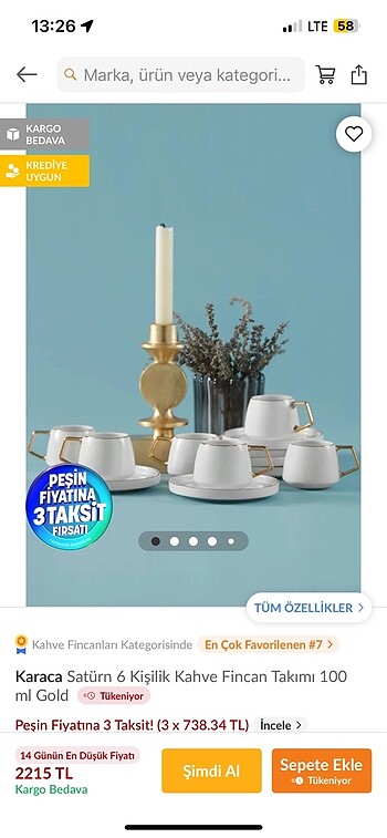  Beden Kahve fincanı