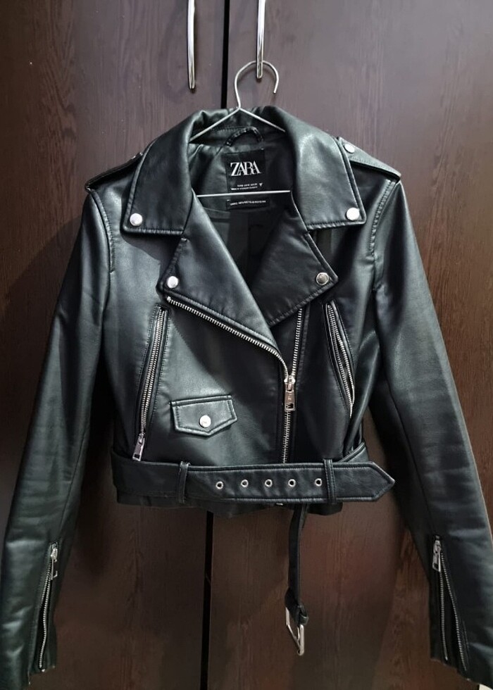 Zara deri ceket  - Görsel 5