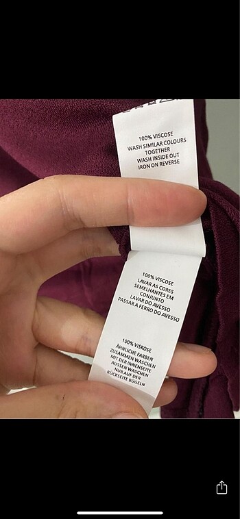 l Beden bordo Renk Primark viskon bayan tshirt