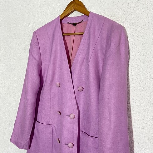 40 Beden Vintage Lila Blazer Ceket