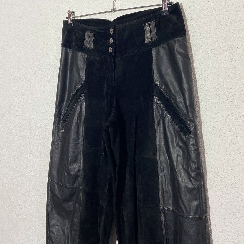 Vintage Süet Deri Pantolon - Görsel 3