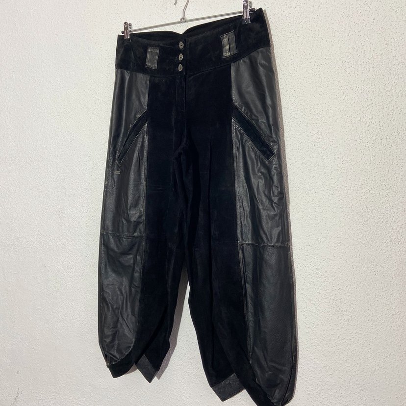 Vintage Süet Deri Pantolon - Görsel 2