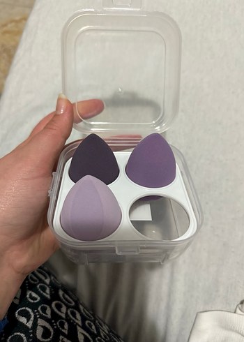 Mor Tonlarda 3'lü Makyaj Süngeri Seti - Görsel 3