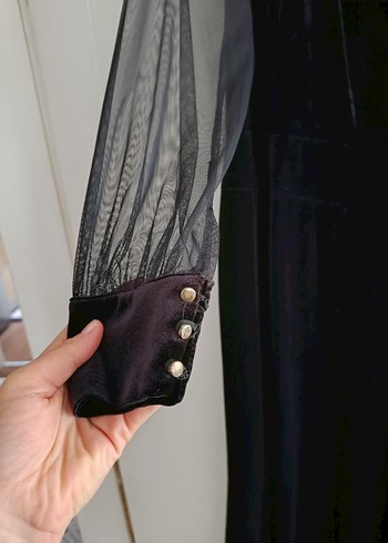 kadife elbise - Görsel 5