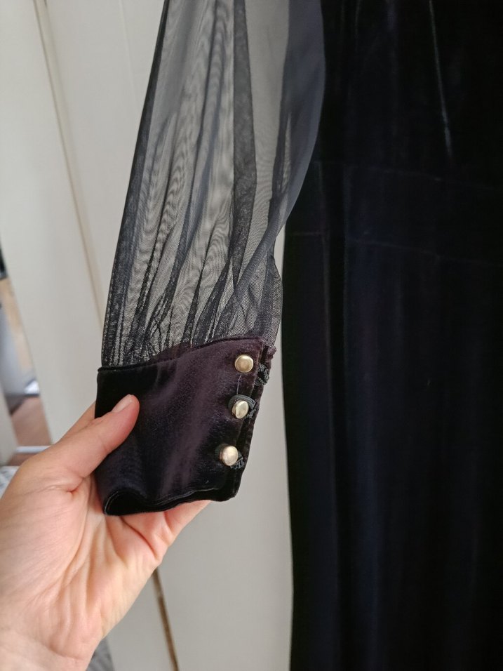 kadife elbise - Görsel 5