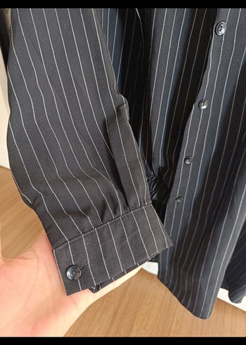 Çizgili Siyah pantolon takim - Görsel 5
