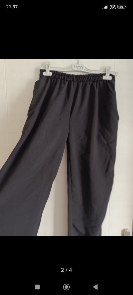 Siyah paraşüt pantolon - Görsel 2