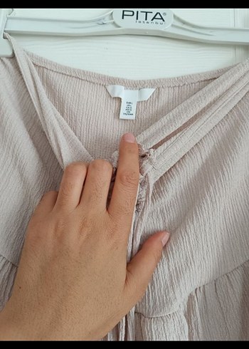 Bej Straplez Uzun Keten Elbise - Görsel 5