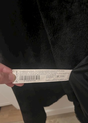 m Beden siyah Renk Stradivarius Siyah Kadın Peluş Kürk Detaylı Ceket