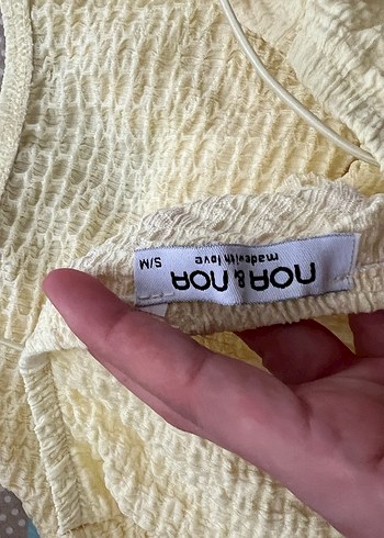 Nakışlı Sarı Fırfırlı Bluz - Görsel 4