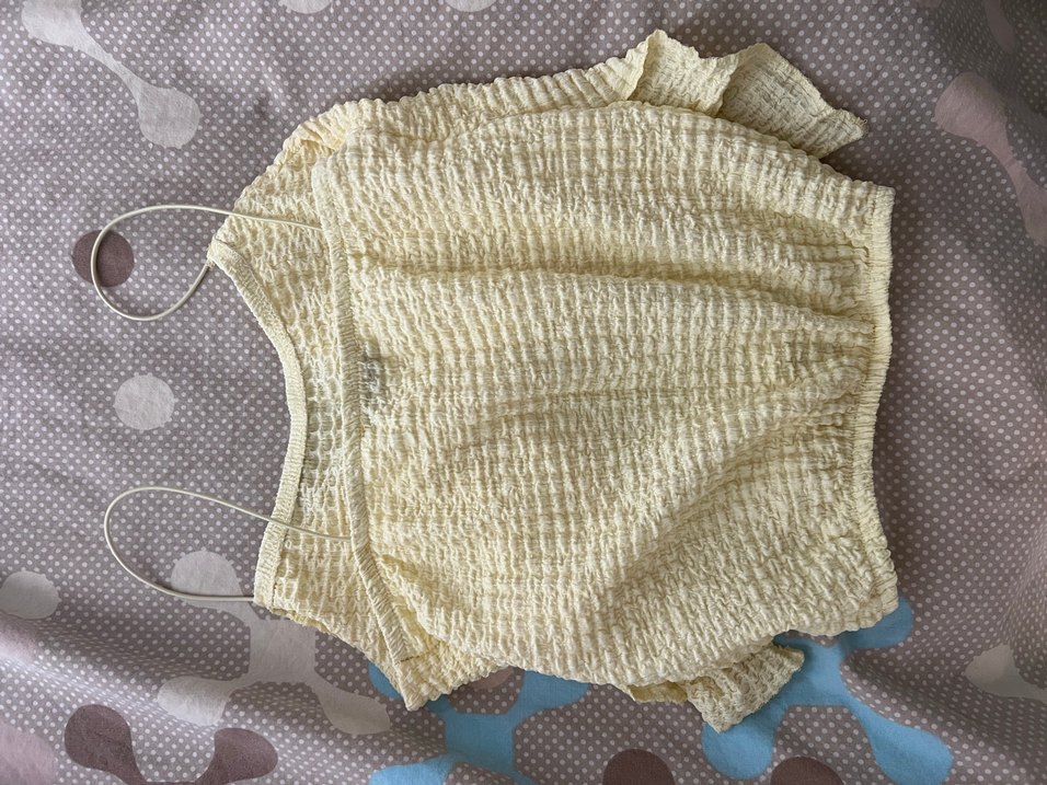 Nakışlı Sarı Fırfırlı Bluz - Görsel 2