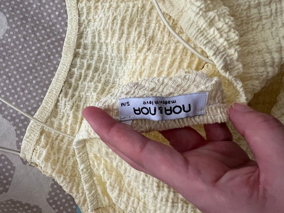 Nakışlı Sarı Fırfırlı Bluz - Görsel 4