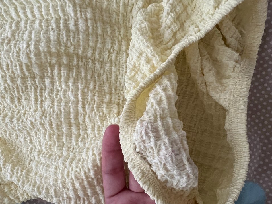 Nakışlı Sarı Fırfırlı Bluz - Görsel 3