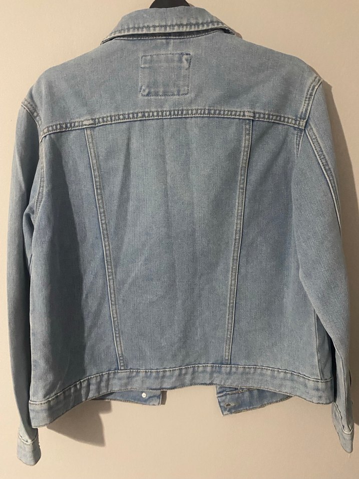 Mavi Düğmeli Kadın Denim Ceket - Görsel 3