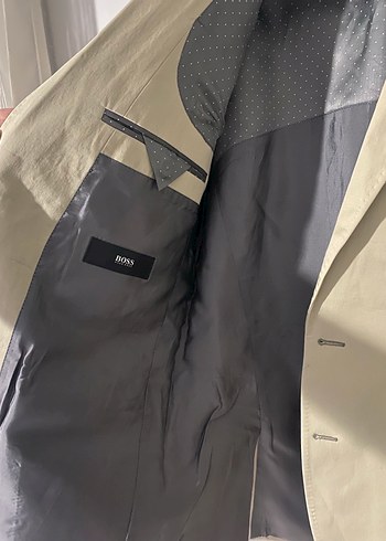 Bej Düğmeli Erkek Takım Ceketi - Görsel 3