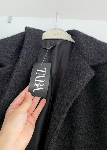 m Beden Siyah Oversize Kadın Kaban