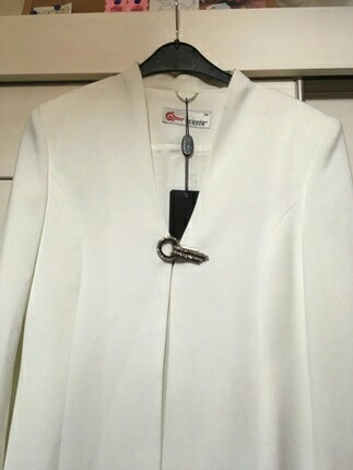 beyaz uzun ceket 