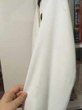 Diğer beyaz uzun ceket 