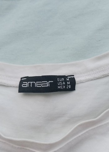 m Beden Beyaz Los Angeles Baskılı Kolsuz Crop Top