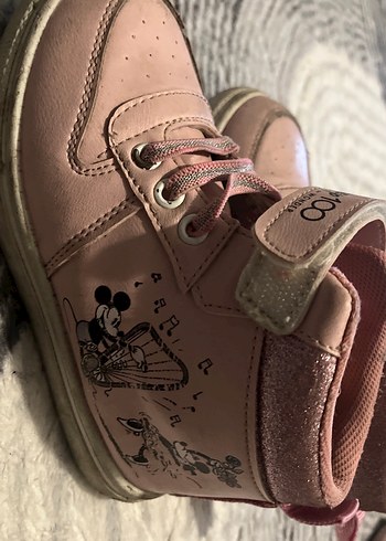 Disney 100 Pembe Kadife Kız Çocuk Spor Ayakkabı - Görsel 3