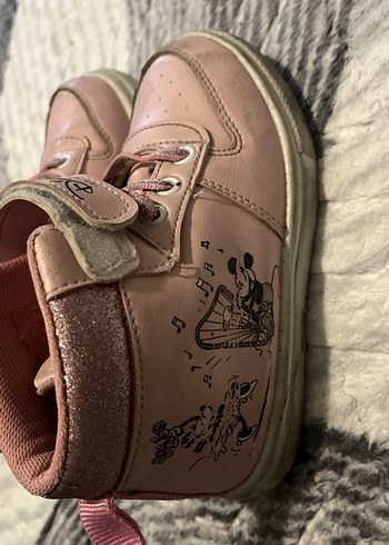Disney 100 Pembe Kadife Kız Çocuk Spor Ayakkabı - Görsel 2
