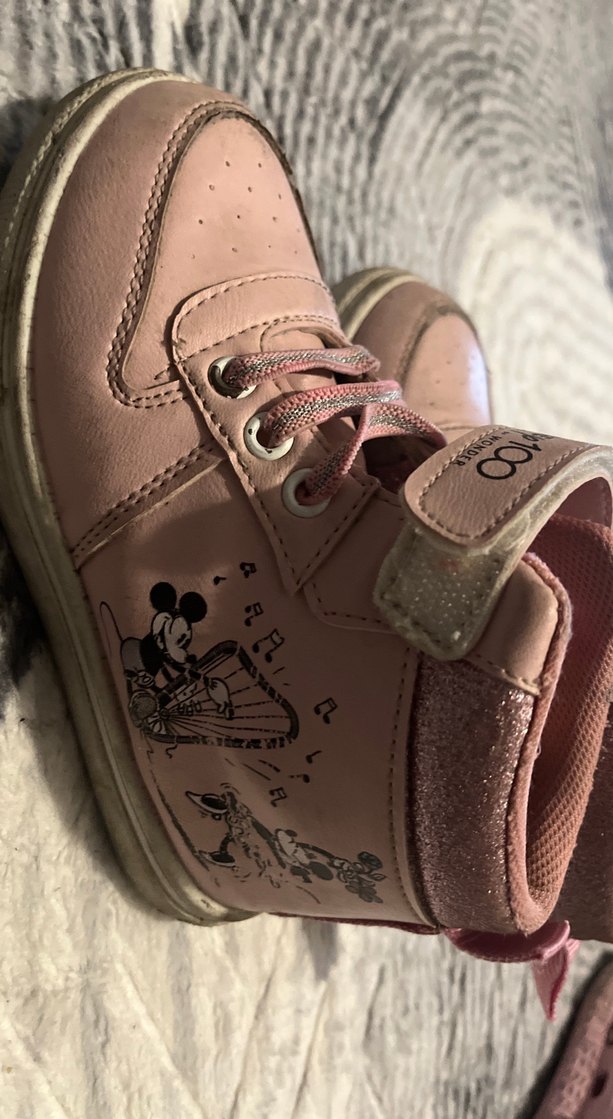 Disney 100 Pembe Kadife Kız Çocuk Spor Ayakkabı - Görsel 3