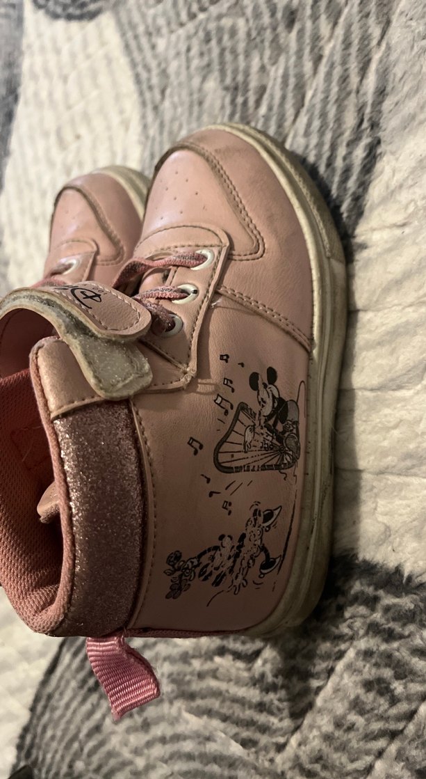 Disney 100 Pembe Kadife Kız Çocuk Spor Ayakkabı - Görsel 2