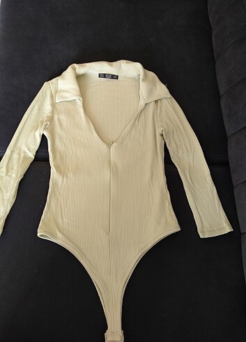 Dilvin polo yaka uzun kollu body suit