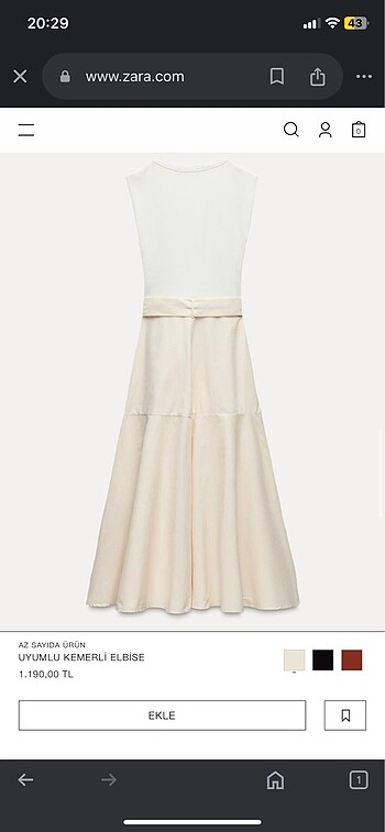 xl Beden Zara elbise