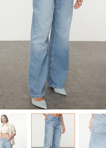 Kadın Açık Mavi Normal Kesim Denim Pantolon - Görsel 3